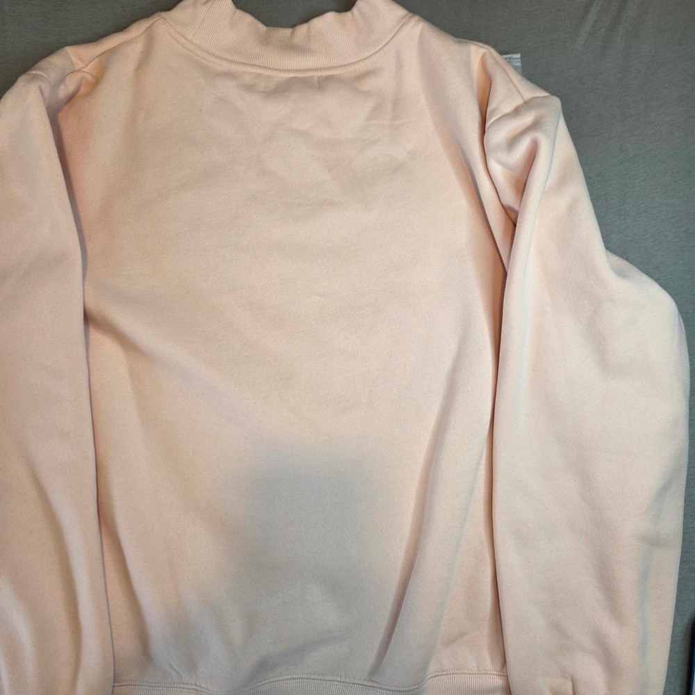 Parke Heart Varsity Mockneck Peony Denim Pink Sweatshirt XXL - Picture 3 of 7